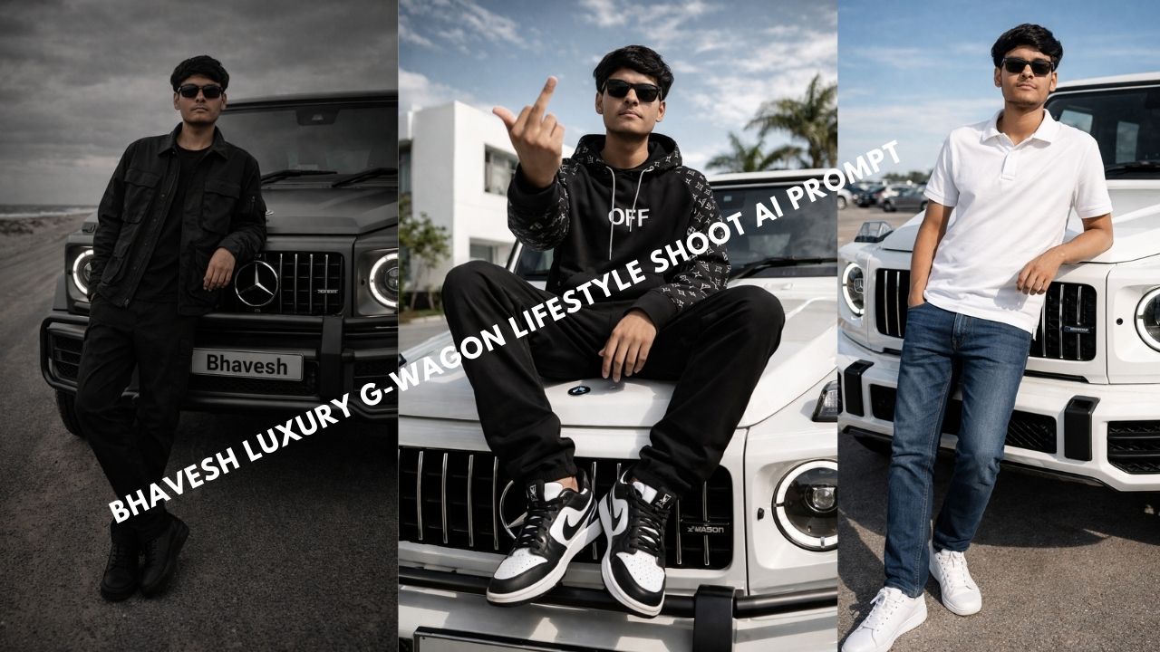 Bhavesh Luxury G-Wagon Lifestyle Shoot Ai Prompt