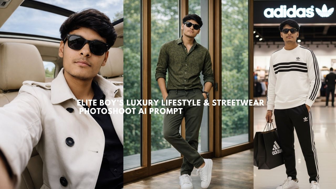 Elite Boy’s Luxury Lifestyle & Streetwear Photoshoot Ai Prompt