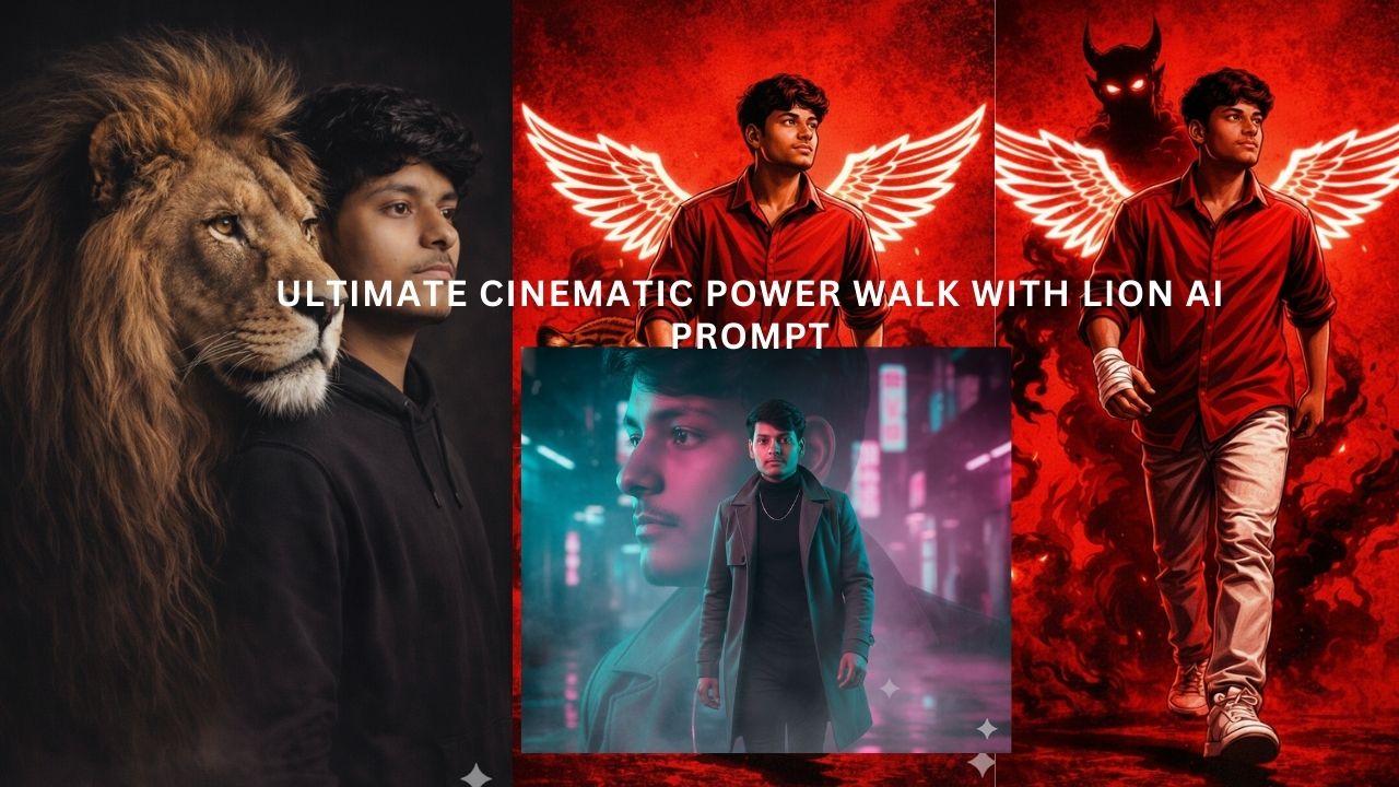 Ultimate Cinematic Power Walk with Lion Ai Prompt