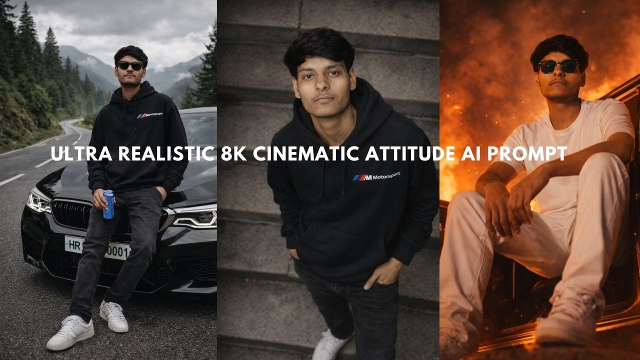 Ultra Realistic 8K Cinematic Attitude Ai Prompt