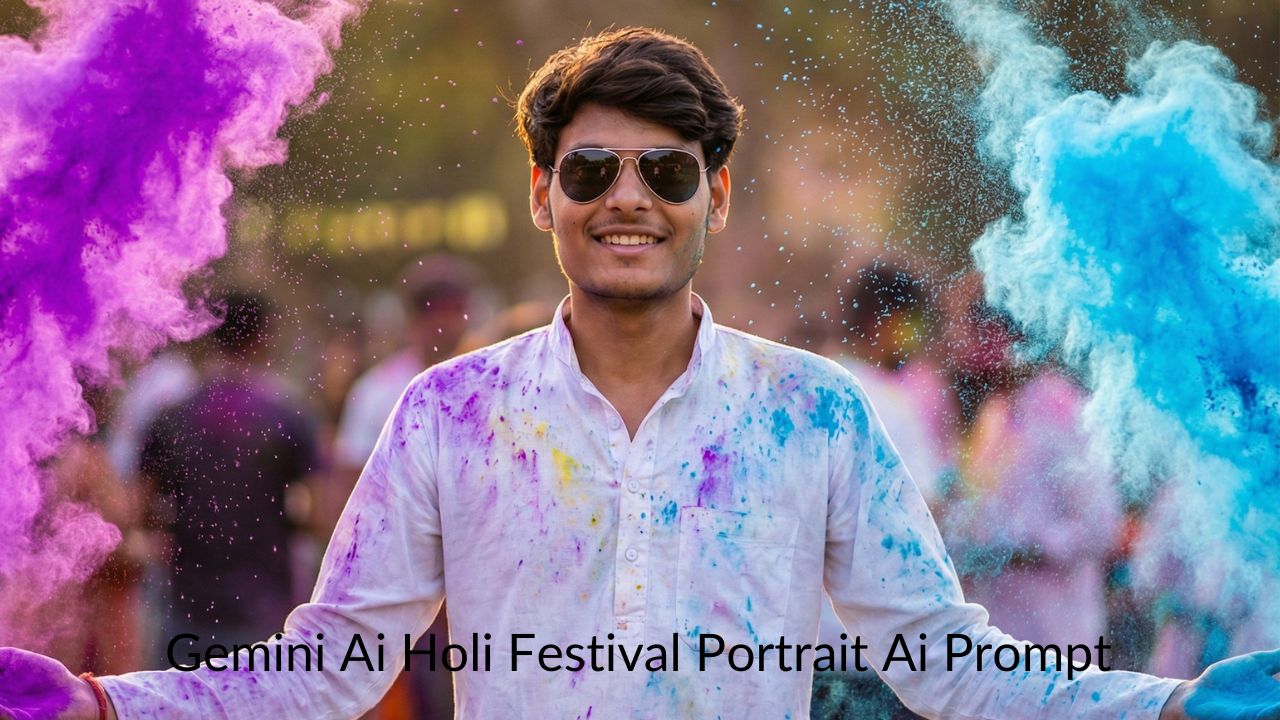 Gemini Ai Holi Festival Portrait Ai Prompt – Cinematic 8K Photography